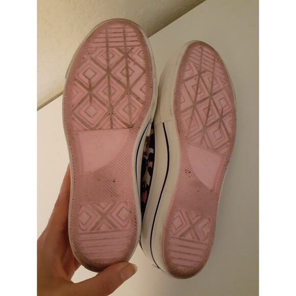 Converse All Star Lift Ladies Pink Platform Leopard Print Hi Top Sneakers 5.5 - Picture 8 of 9